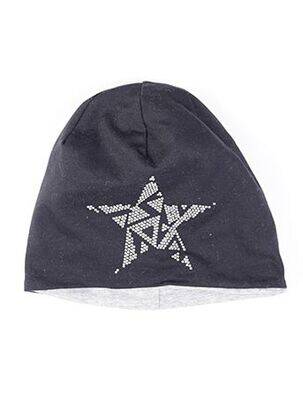 Bonnet imprimé fantaisie noir MAXIMO fille
