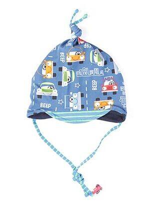 Bonnet imprimé fantaisie bleu MAXIMO garçon