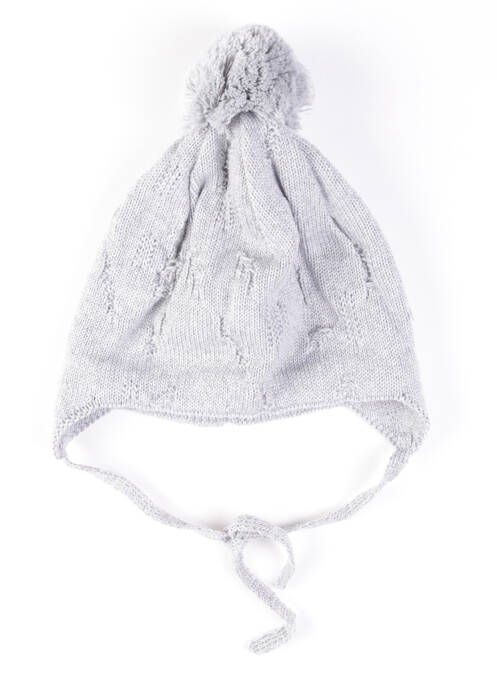 Bonnet fermeture liens à nouer gris MAXIMO enfant