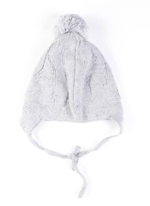 Bonnet fermeture liens à nouer gris MAXIMO enfant