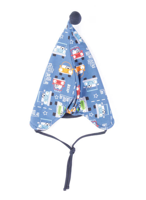 Bonnet imprimé fantaisie bleu MAXIMO garcon