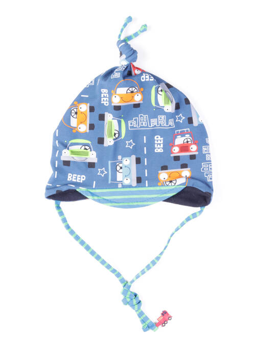 Bonnet imprimé fantaisie bleu MAXIMO garcon