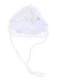 Bonnet fermeture liens à nouer blanc MAXIMO fille