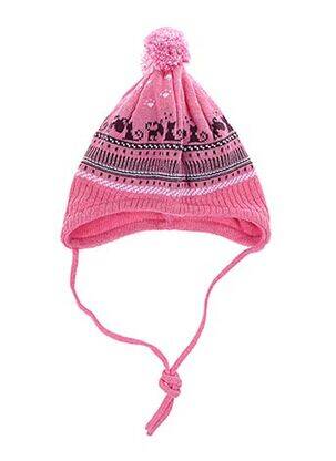 Bonnet imprimé fantaisie rose MAXIMO fille