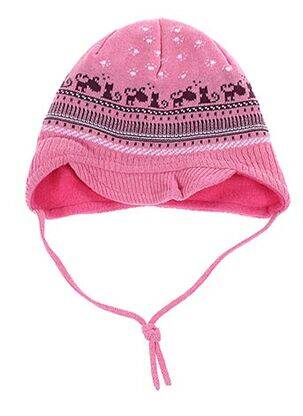 Bonnet imprimé fantaisie rose MAXIMO fille