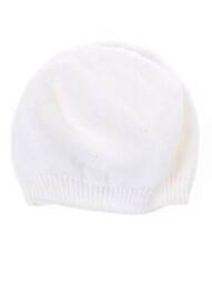 Bonnet finition bords-côtes blanc MAXIMO enfant