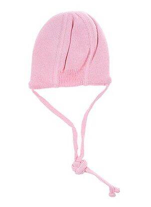 Bonnet fermeture liens à nouer rose MAXIMO fille