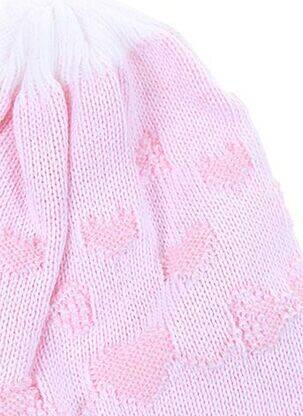 Bonnet fermeture liens à nouer rose MAXIMO fille