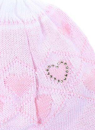 Bonnet fermeture liens à nouer rose MAXIMO fille
