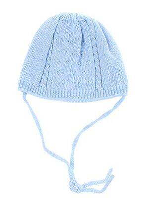 Bonnet fermeture liens à nouer bleu MAXIMO garçon