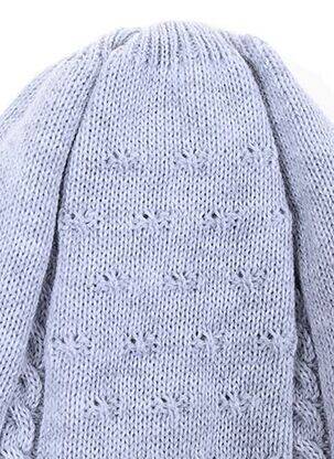 Bonnet finition bords-côtes gris MAXIMO enfant