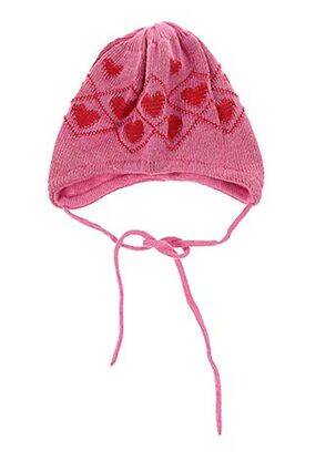 Bonnet fermeture liens à nouer rose MAXIMO fille