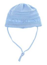 Bonnet fermeture liens à nouer bleu MAXIMO garcon