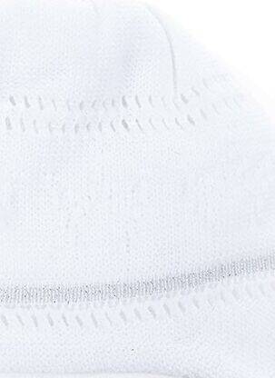 Bonnet fermeture liens à nouer blanc MAXIMO fille
