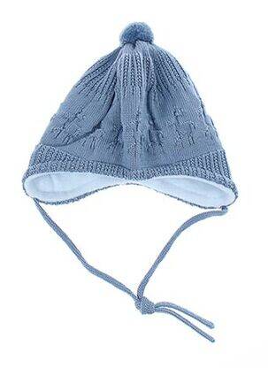 Bonnet fermeture liens à nouer bleu MAXIMO fille