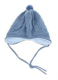 Bonnet fermeture liens à nouer bleu MAXIMO fille
