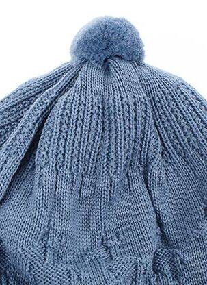 Bonnet fermeture liens à nouer bleu MAXIMO fille