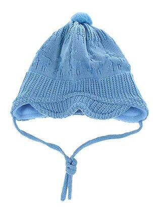 Bonnet fermeture liens à nouer bleu MAXIMO fille