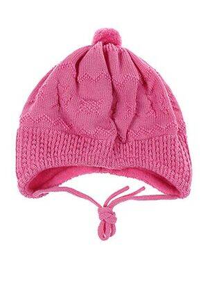 Bonnet fermeture liens à nouer rose MAXIMO fille