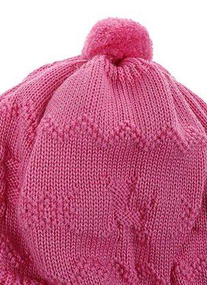 Bonnet fermeture liens à nouer rose MAXIMO fille