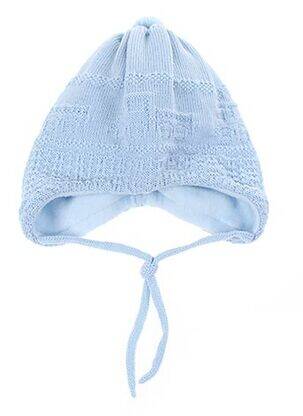 Bonnet tissage polaire bleu MAXIMO garçon