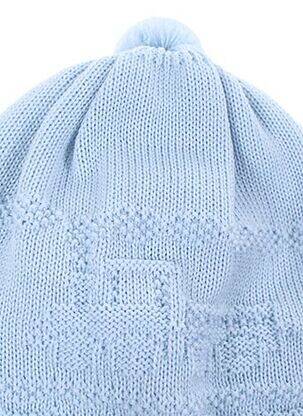Bonnet tissage polaire bleu MAXIMO garçon