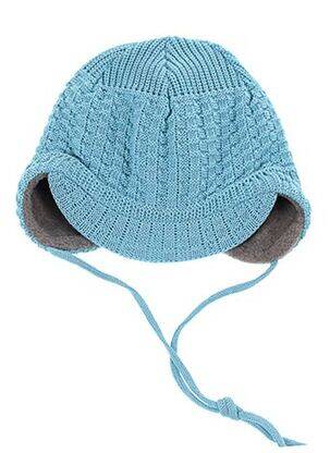 Bonnet tissage polaire bleu MAXIMO garçon