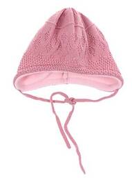 Bonnet fermeture liens à nouer rose MAXIMO fille