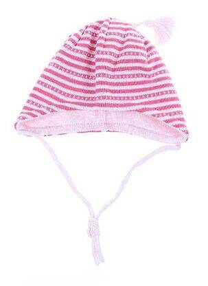 Bonnet fermeture liens à nouer rose MAXIMO fille