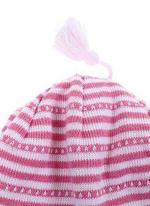 Bonnet fermeture liens à nouer rose MAXIMO fille