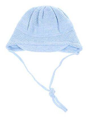 Bonnet fermeture liens à nouer bleu MAXIMO garçon