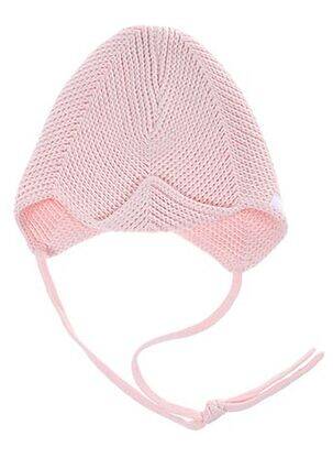 Bonnet fermeture liens à nouer rose MAXIMO fille