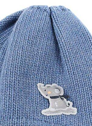 Bonnet tissage polaire bleu MAXIMO garçon
