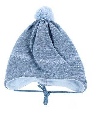 Bonnet tissage polaire bleu MAXIMO garçon