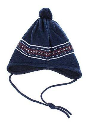 Bonnet empiècements bleu MAXIMO enfant