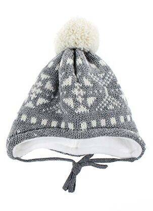 Bonnet empiècements gris MAXIMO enfant