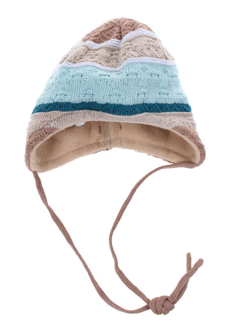 Bonnet fermeture liens à nouer marron MAXIMO enfant