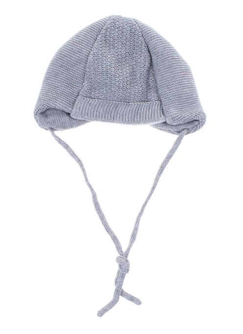 Bonnet fermeture liens à nouer gris MAXIMO enfant