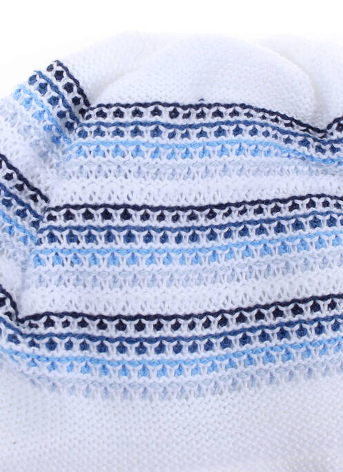 Bonnet fermeture liens à nouer blanc MAXIMO enfant