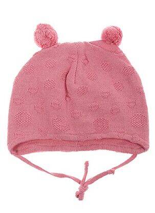 Bonnet fermeture liens à nouer rose PUSBLU fille