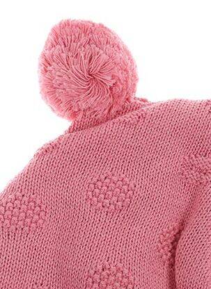 Bonnet fermeture liens à nouer rose PUSBLU fille