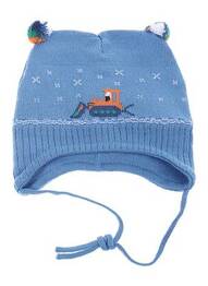 Bonnet imprimé fantaisie bleu MAXIMO garcon