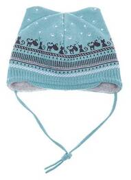 Bonnet imprimé fantaisie bleu MAXIMO garcon