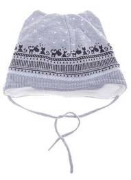 Bonnet imprimé fantaisie gris MAXIMO garcon