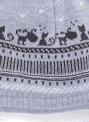 Bonnet imprimé fantaisie gris MAXIMO garçon