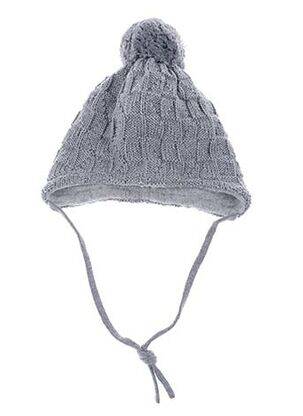 Bonnet maille fine gris MAXIMO enfant