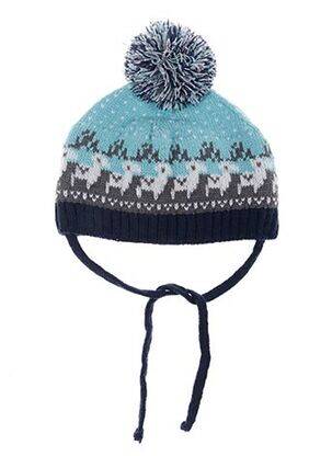 Bonnet imprimé fantaisie bleu MAXIMO garçon
