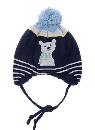 Bonnet imprimé fantaisie bleu MAXIMO garçon