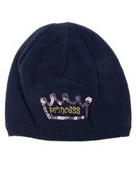Bonnet finition bords-côtes bleu MAXIMO fille