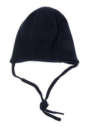 Bonnet finition bords-côtes bleu MAXIMO enfant
